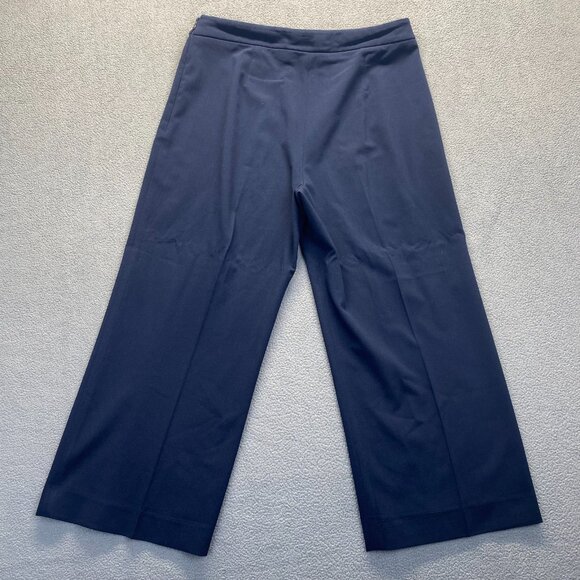 Tahari Arthur S.Levine Women's Wide Leg Crop Pants Size 10,Blue - Picture 9 of 9